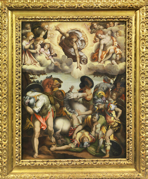 Reproduction Tableau Caravaggio 'Conversione Di San Paolo' Sur Toile - Encadré - Décoration Murale Italienne